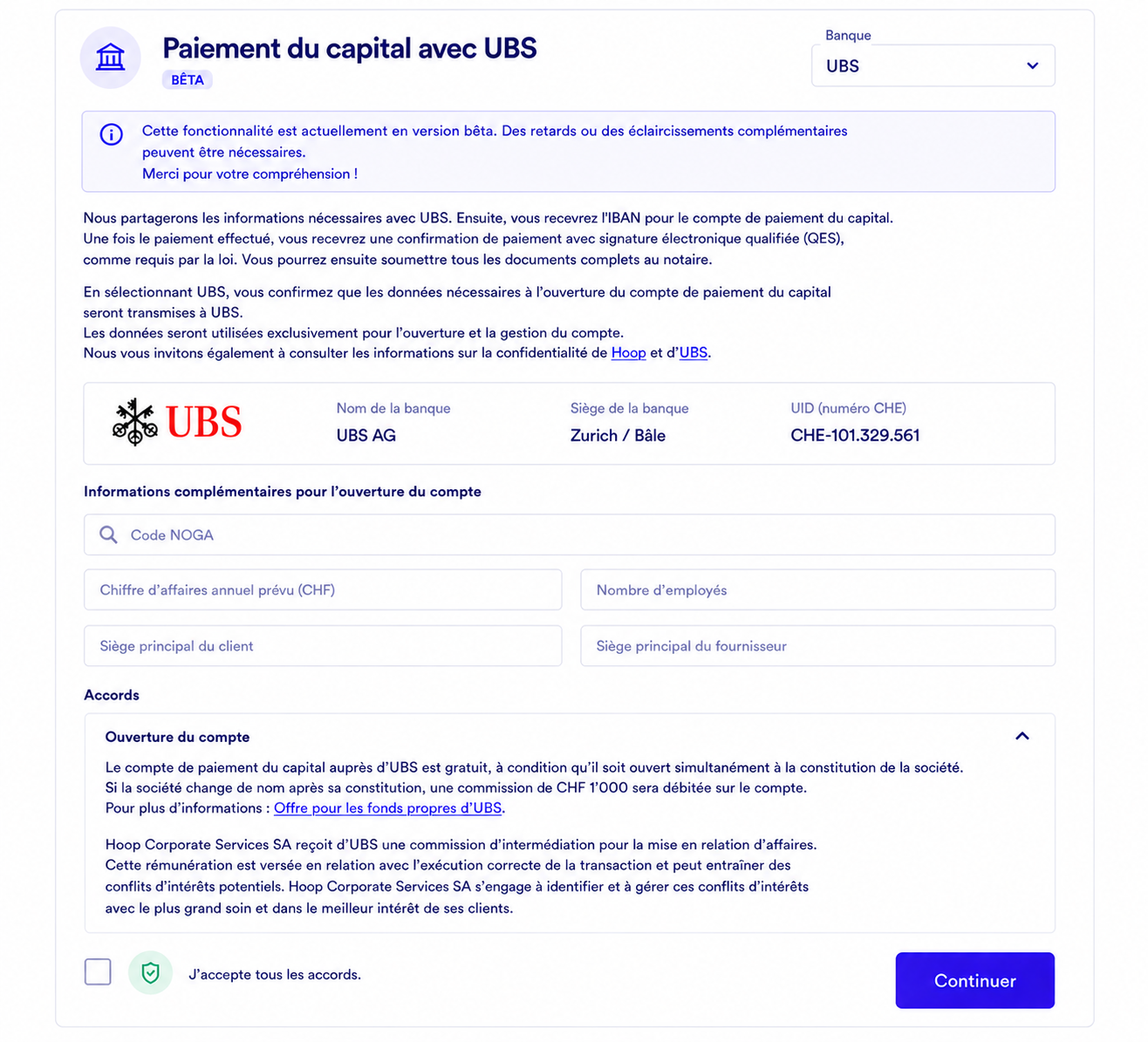 Digital company formation with Hoop